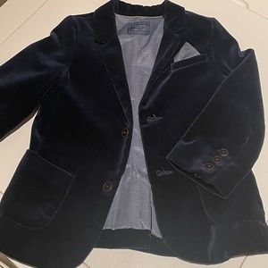 Zara Baby Boy Christmas Edition Navy velvet blazer